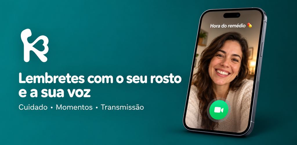 Lembretes com o seu rosto e a sua voz